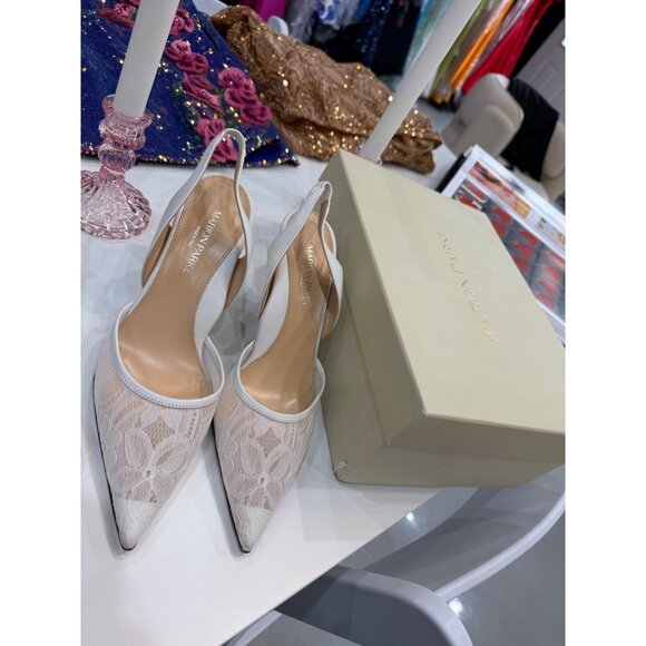 NWT Marion Parke Eleanor 85 Slingback | Ivory Lace